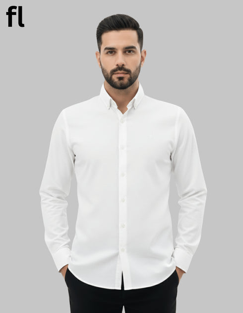 Off White Chambray Casual Shirt